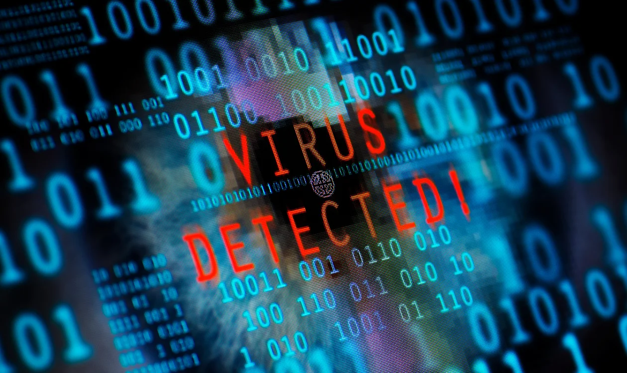 Computer security and virus protection concept